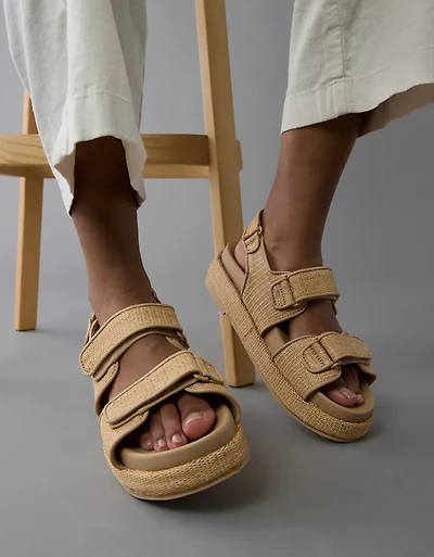AE Flatform Velcro Slingback Sandal