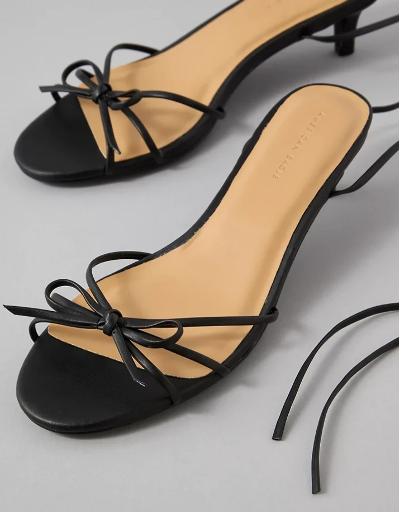 AE Bow Lace-Up Kitten Heels