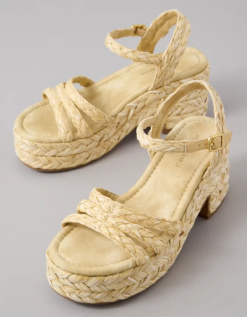 AE Raffia Platform Sandal