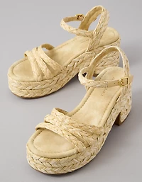 AE Raffia Platform Sandal
