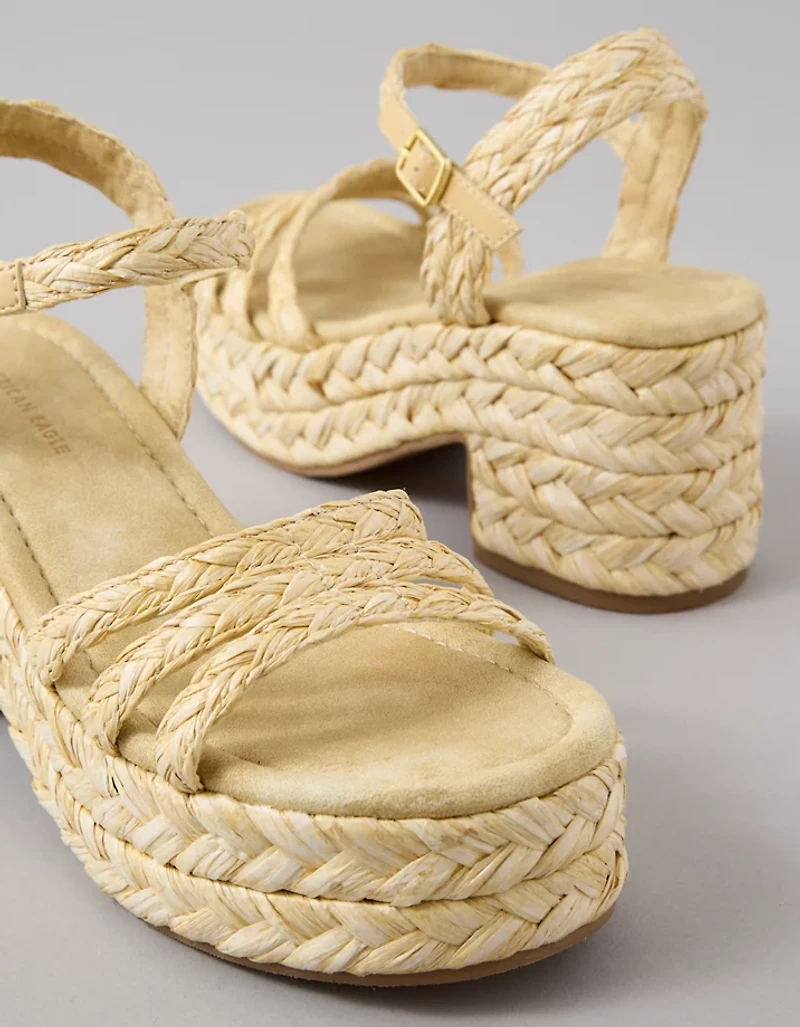 AE Raffia Platform Sandal