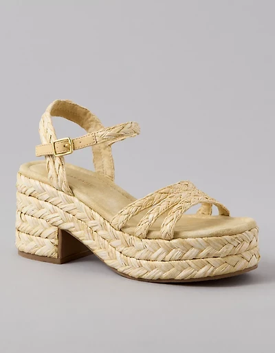 AE Raffia Platform Sandal