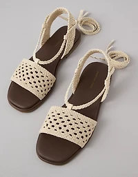 Sandales à lacets au crochet AE
