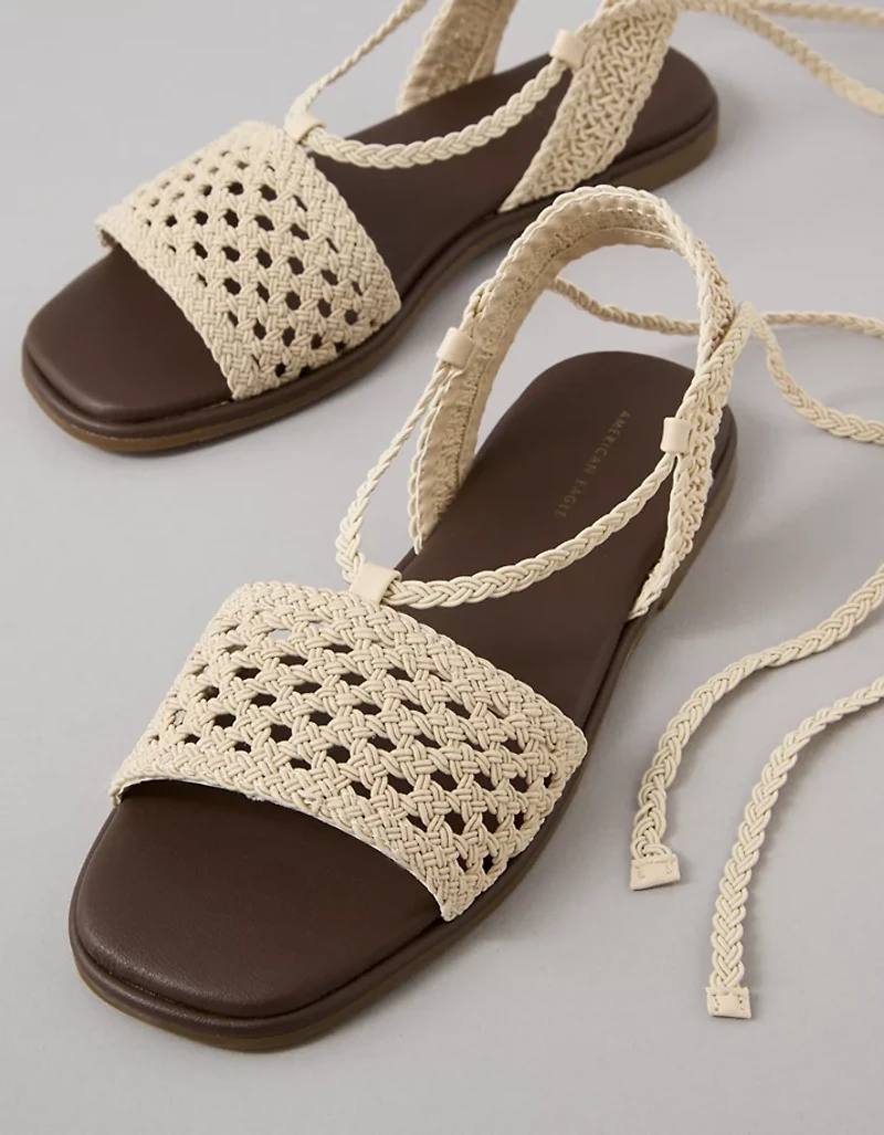 AE Crochet Lace-Up Sandal