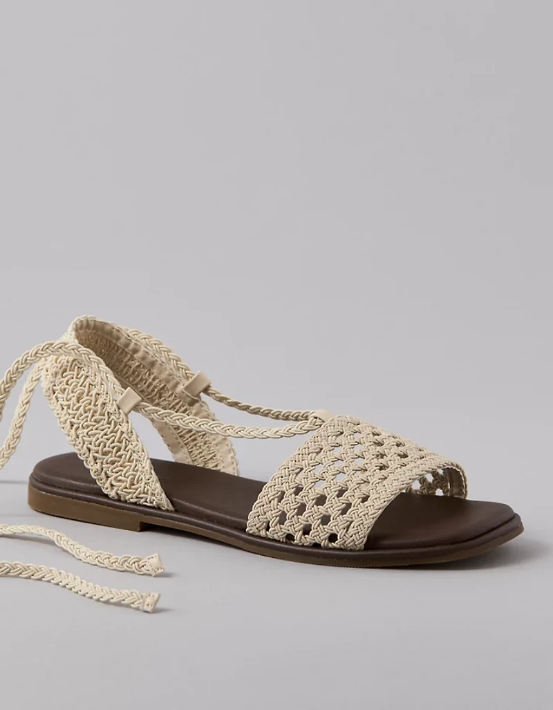 Sandales à lacets au crochet AE