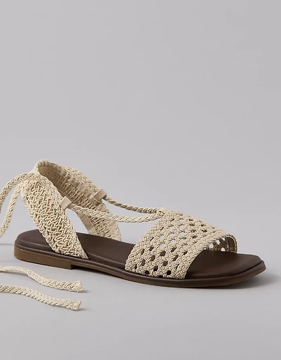Sandales à lacets au crochet AE