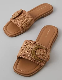 Sandale à enfiler boucle en raphia AE