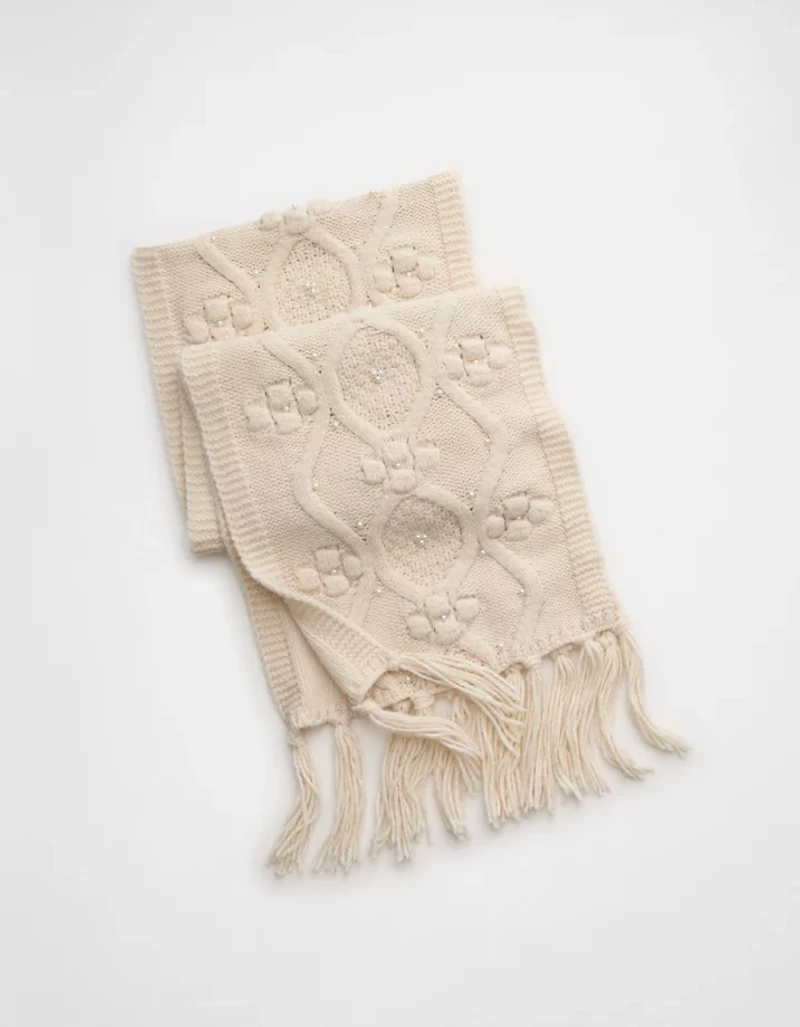 Écharpe en tricot torsadé AE