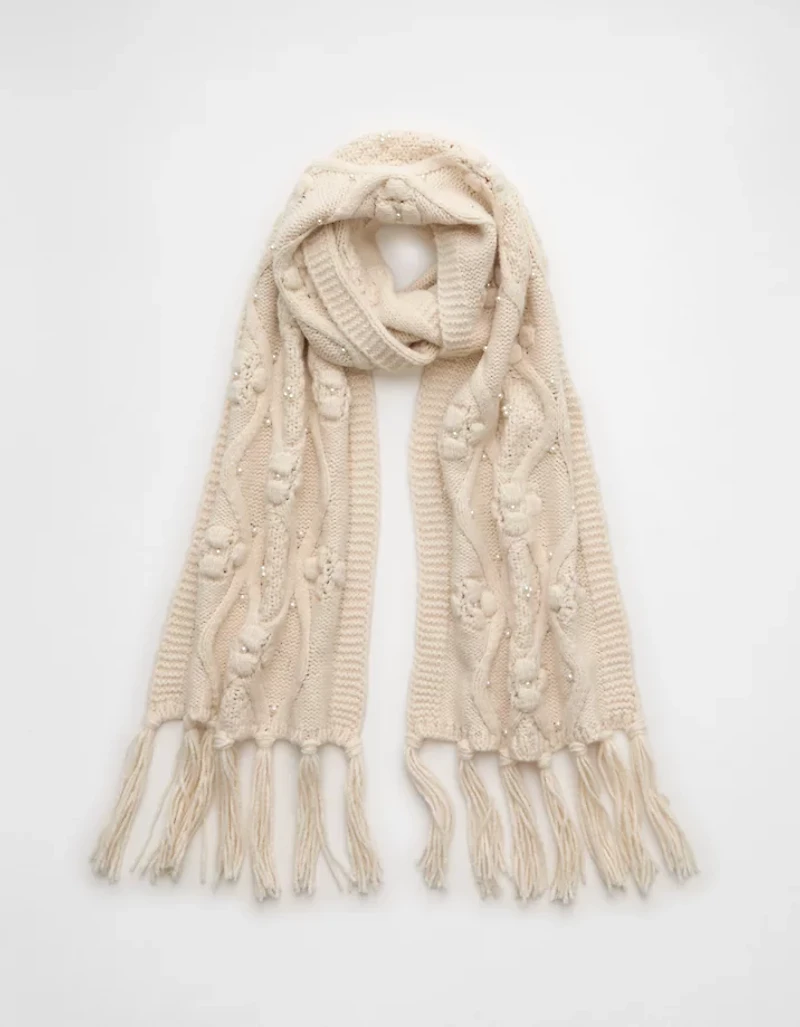 Écharpe en tricot torsadé AE