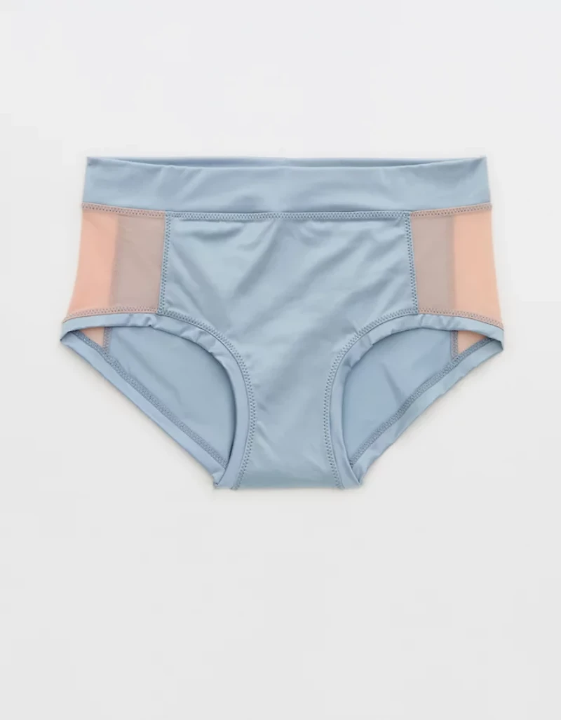 Aerie x Emily + Meritt Shine Mesh Mid Rise Underwear