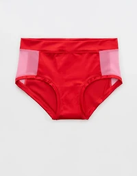 Aerie x Emily + Meritt Shine Mesh Mid Rise Underwear