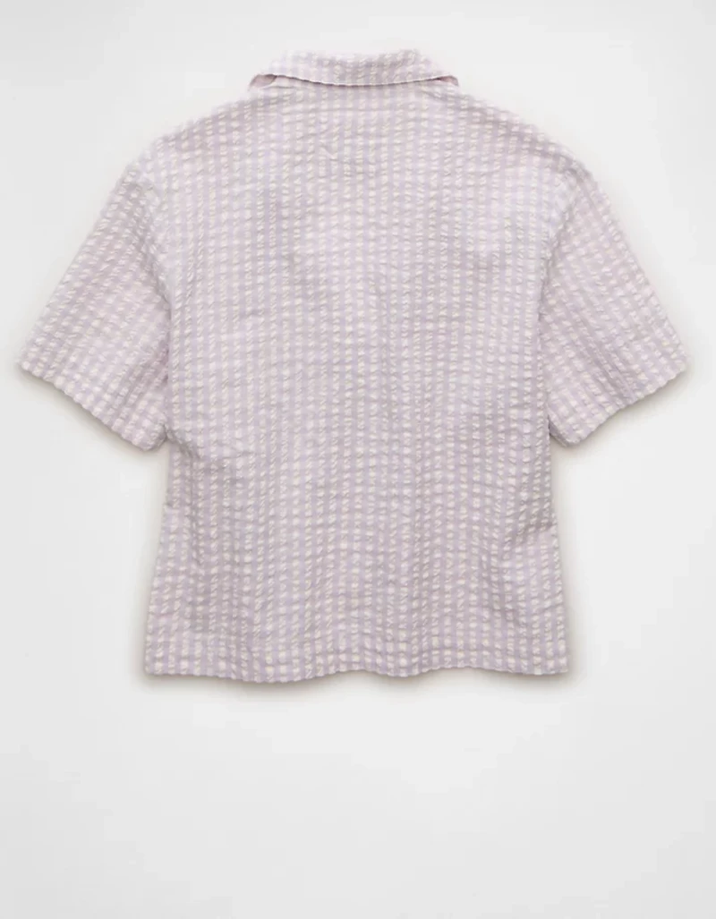 Haut de pyjama en tissu gaufré AE