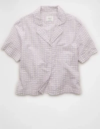 Haut de pyjama en tissu gaufré AE