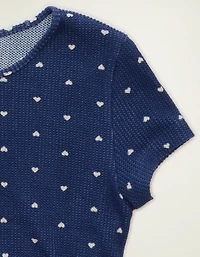 AE Waffle Luxe Plush PJ T-Shirt