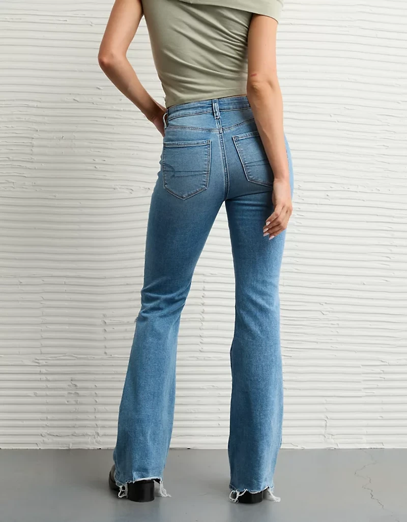AE Next Level Ripped Super High-Waisted Flare Jean