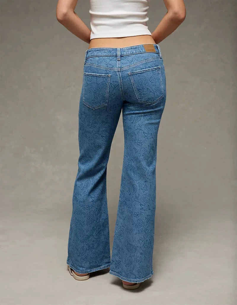 AE Stretch Low-Rise Floral Flare Jean