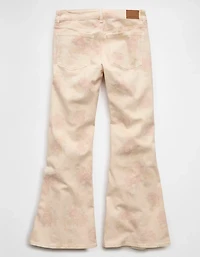AE Stretch Low-Rise Floral Print Flare Jean