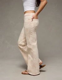 AE Stretch Low-Rise Floral Print Flare Jean