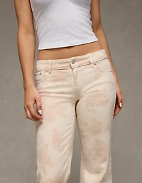 AE Stretch Low-Rise Floral Print Flare Jean