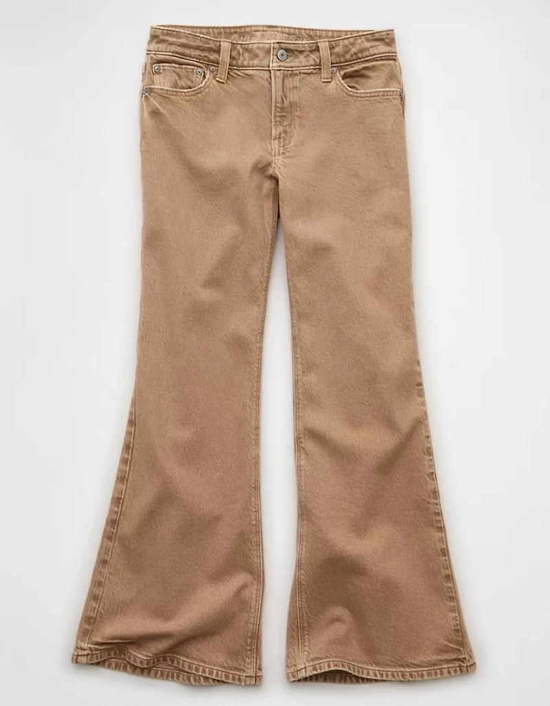 Jean évasé à taille basse extensible AE