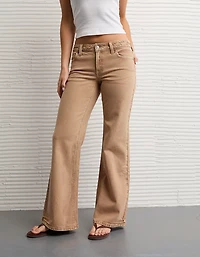 Jean évasé à taille basse extensible AE