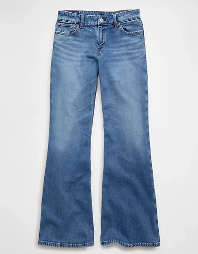 Jean évasé à taille basse extensible AE