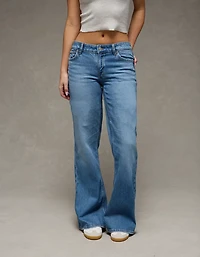 Jean évasé à taille basse extensible AE