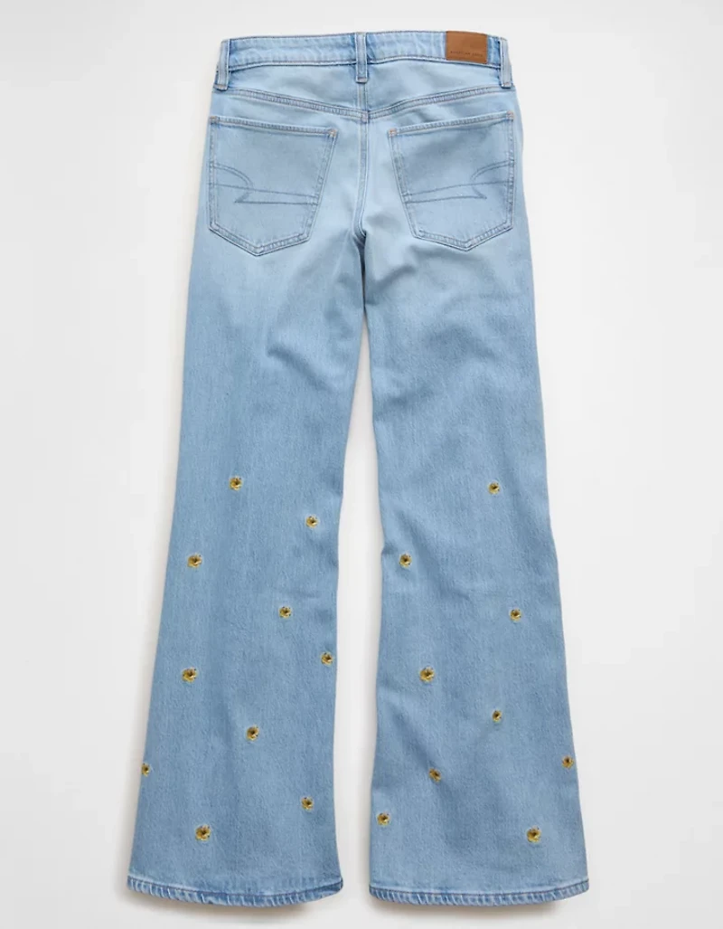 AE Stretch Low-Rise Floral Flare Jean