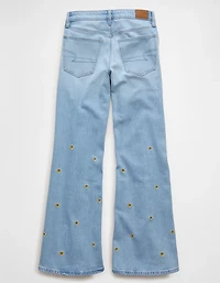 AE Stretch Low-Rise Floral Flare Jean