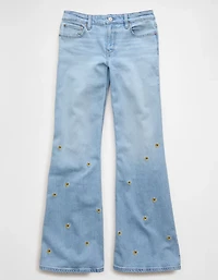 AE Stretch Low-Rise Floral Flare Jean