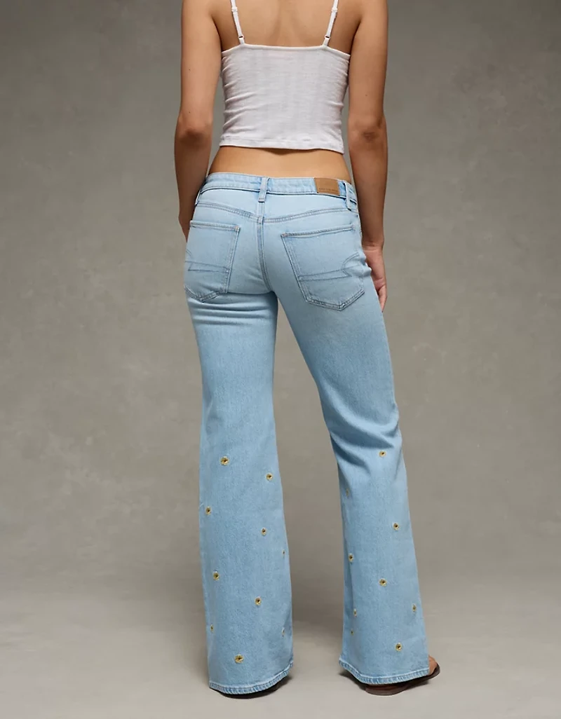 AE Stretch Low-Rise Floral Flare Jean