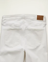 Jean évasé brodé à taille très haute AE