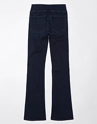 Jean à jambe semi-évasée taille haute enfiler Luxe AE