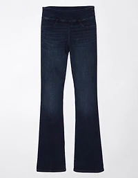 Jean à jambe semi-évasée taille haute enfiler Luxe AE