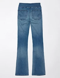 Jean à jambe semi-évasée taille haute enfiler Luxe AE