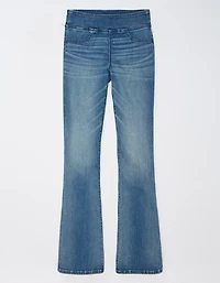 Jean à jambe semi-évasée taille haute enfiler Luxe AE