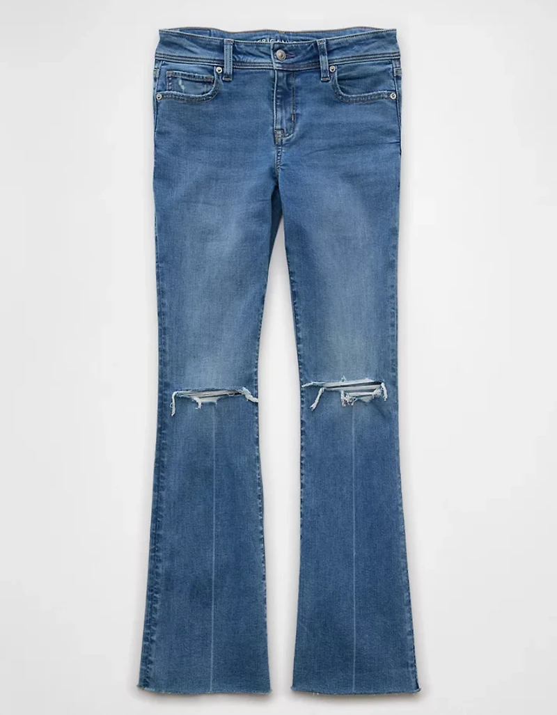 AE Next Level Ripped Low-Rise Kick Bootcut Jean
