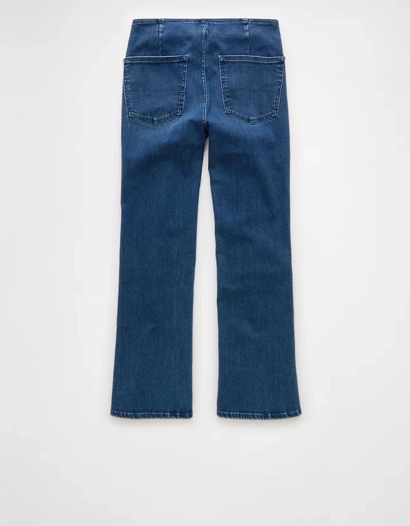 AE Luxe Pull-On High-Waisted Kick Bootcut Crop Jean