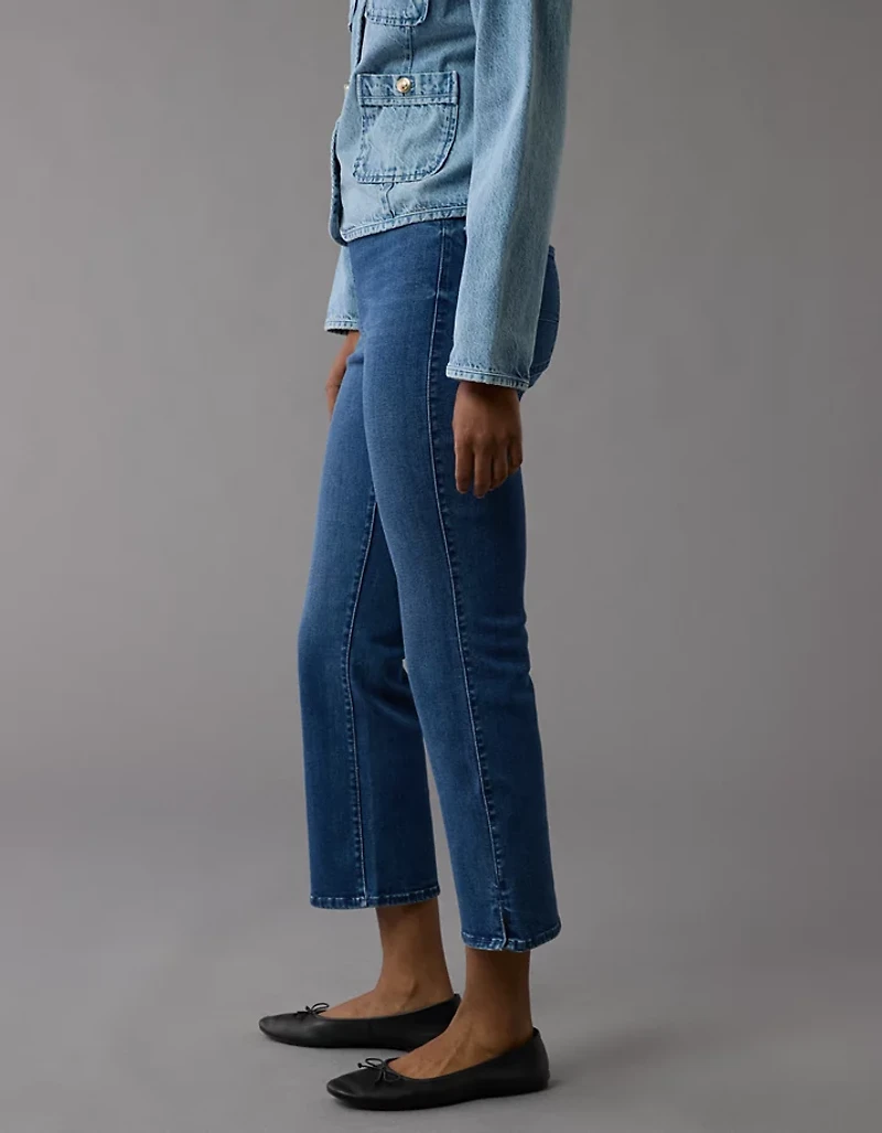 AE Luxe Pull-On High-Waisted Kick Bootcut Crop Jean