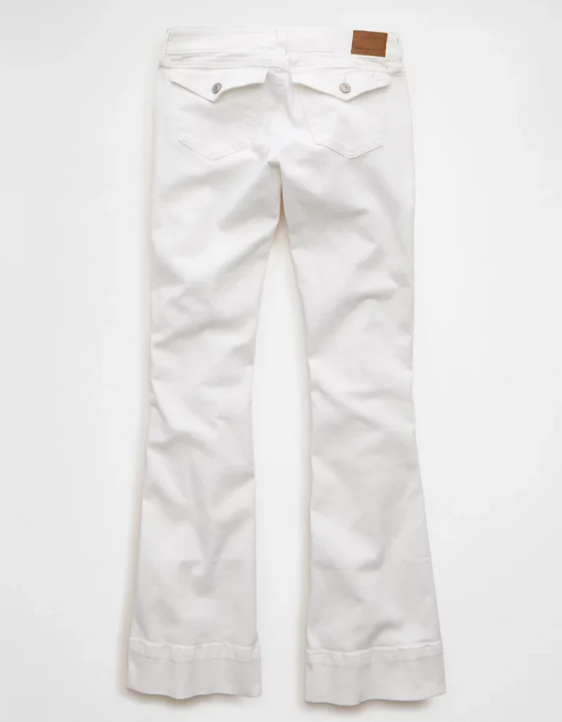 Jean droit à jambe semi-évasée et taille très basse extensible AE