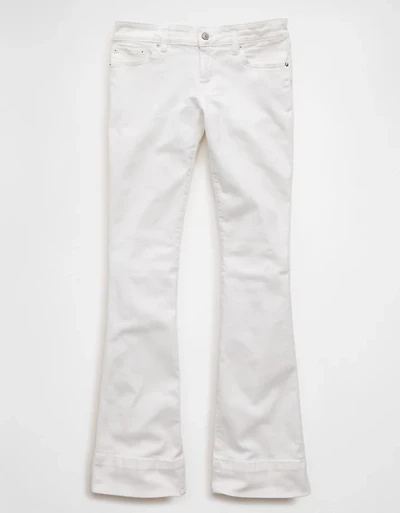 Jean droit à jambe semi-évasée et taille très basse extensible AE