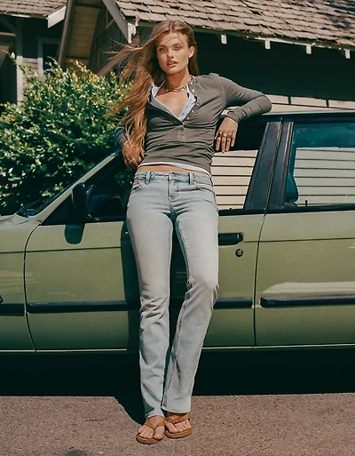 AE Super Low-Rise Kick Boot Jean