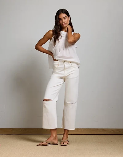 Jean court à jambe semi-évasé haut de gamme AE77