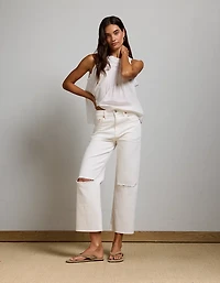 Jean court à jambe semi-évasé haut de gamme AE77
