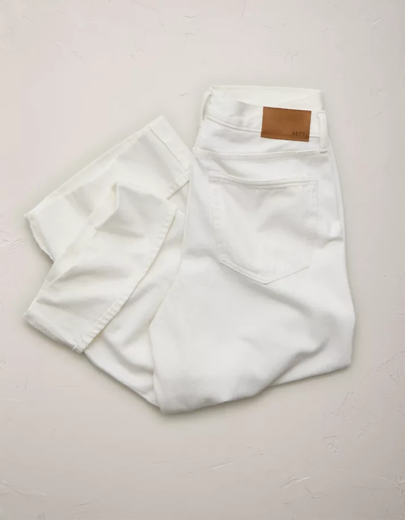 AE77 Premium Wide Crop Cuff Jean