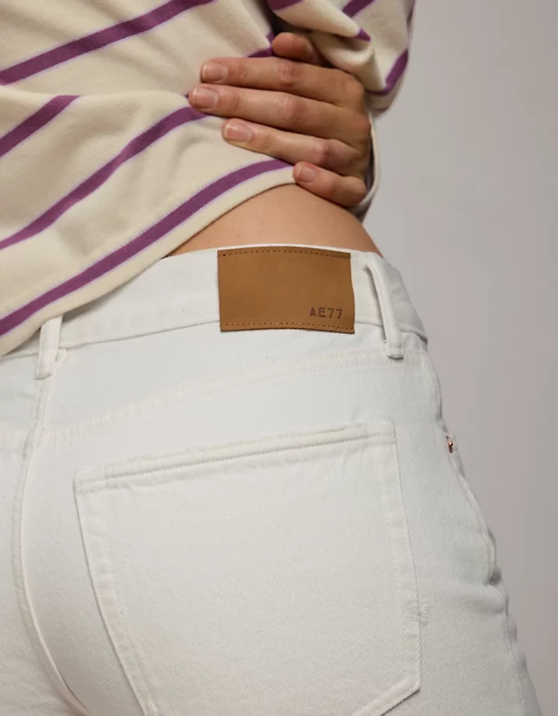 AE77 Premium Wide Crop Cuff Jean