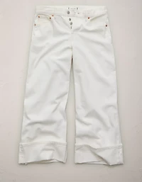 AE77 Premium Wide Crop Cuff Jean