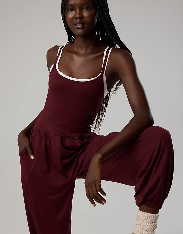 OFFLINE By Aerie The Hugger Go With Flow Jogger Jumpsuit