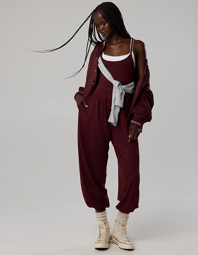 OFFLINE By Aerie The Hugger Go With Flow Jogger Jumpsuit