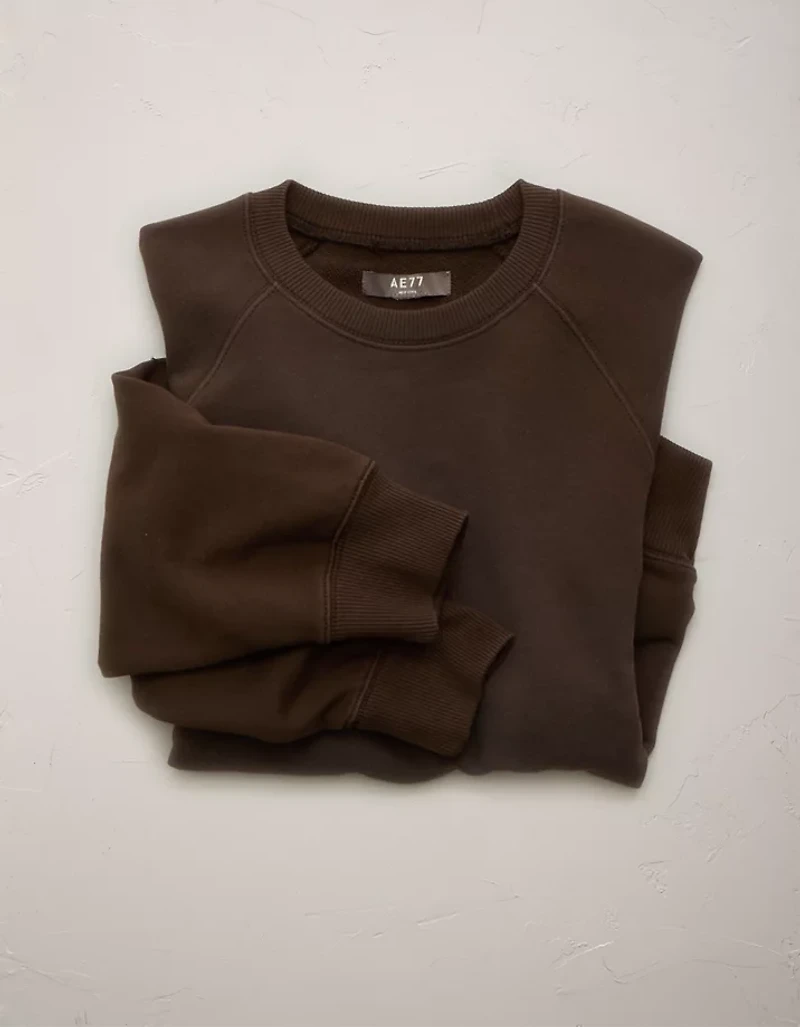 AE77 Lightweight Terry Fleece Raglan Sweatshirt